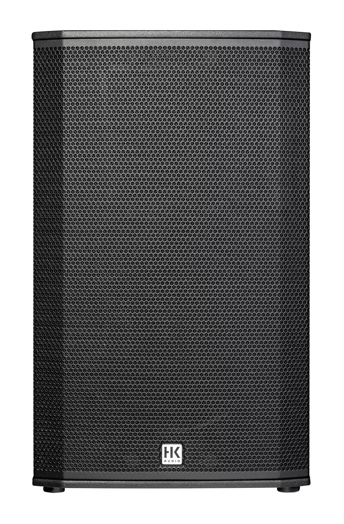 HK Audio Lunar 115 XA speaker from the LUNAR Series, front view showing its sleek design and control panel.