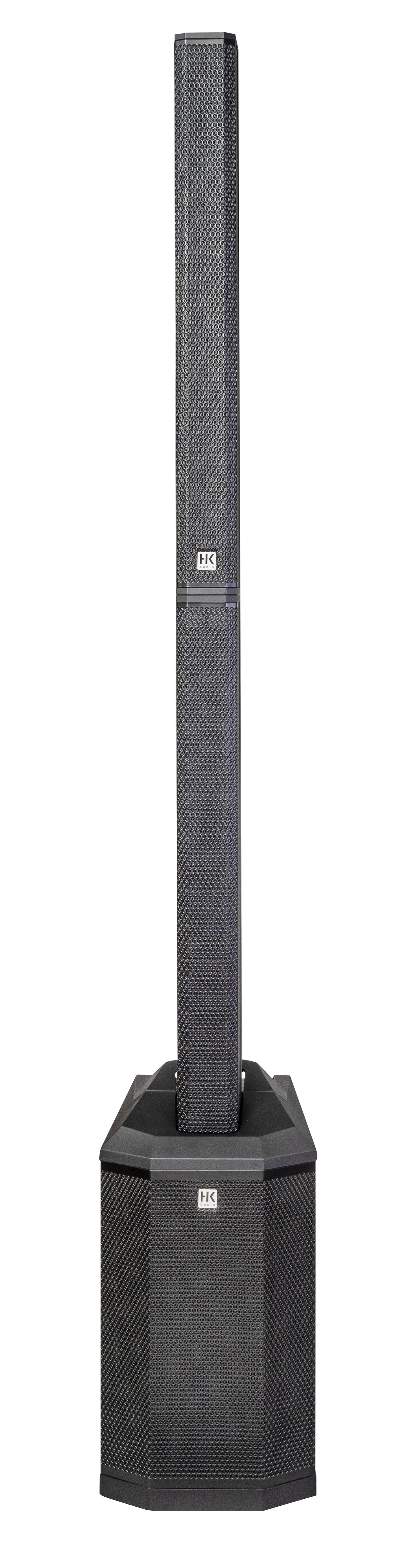 HK Audio Polar 8 MK2 Black System speaker from the POLAR Series, front view highlighting the sleek black design.