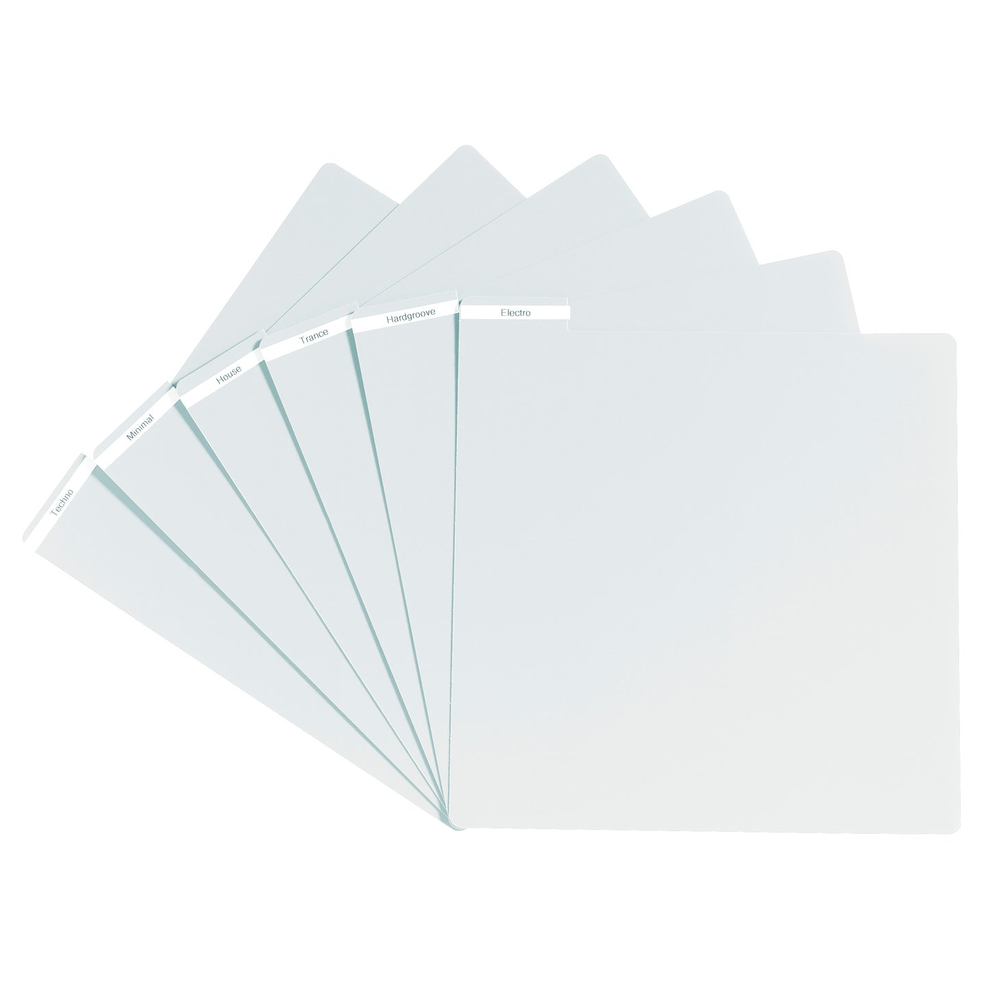 White Glorious vinyl storage divider for organizing and separating vinyl records in a sleek, durable storage solution.