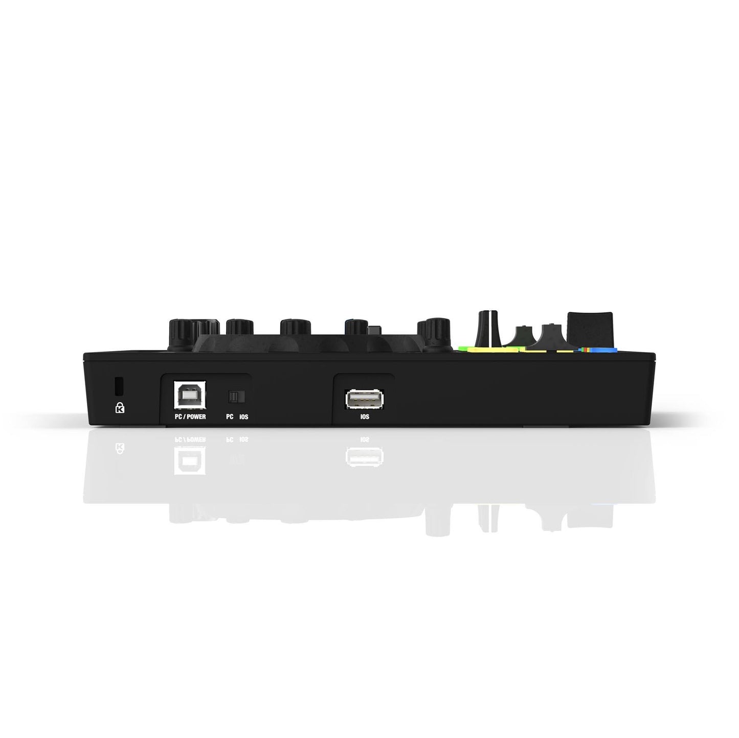 Reloop Buddy 2-channel compact DJ controller with jog wheels, mixer controls, and connectivity ports for DJ mixing.