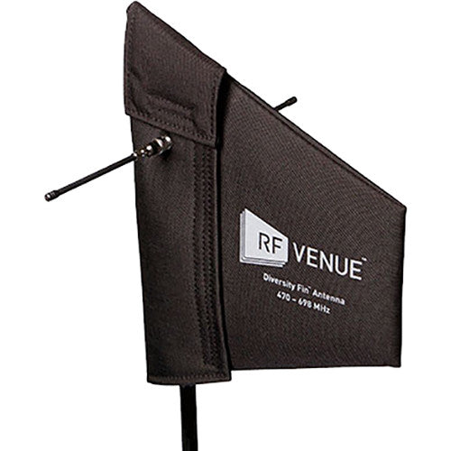 RF Venue Dfinb Polarization Diversity Antenna with Wall Mount Bracket for UHF Wireless Microphone Systems (Black)