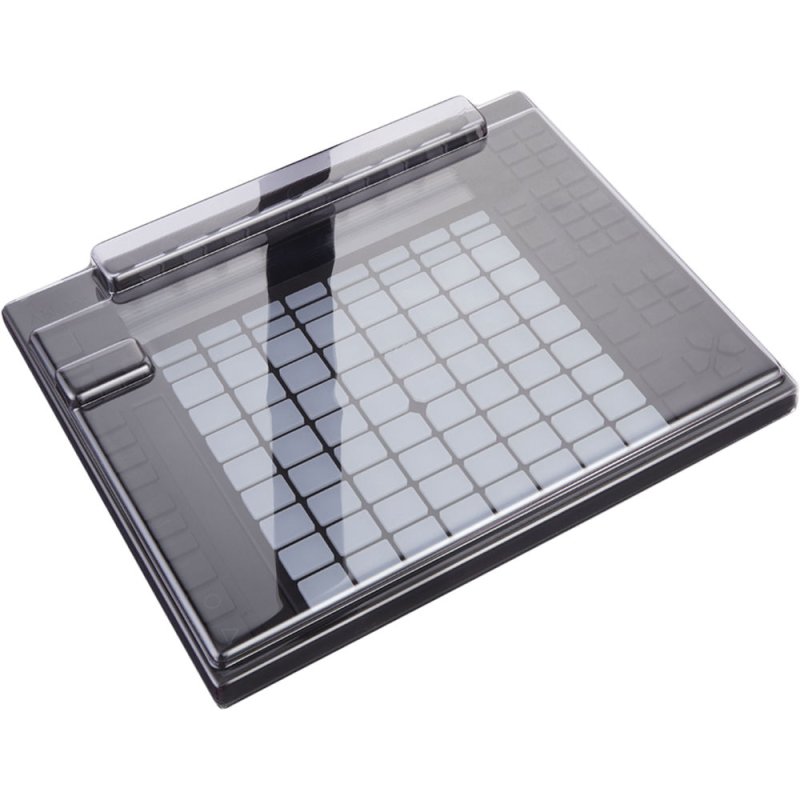 Decksaver smoked and clear cover for Ableton Push producer controller, protecting the electronic music production device.