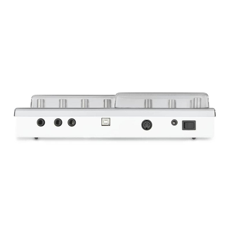 Decksaver cover for Waldorf Blofeld and Pulse 2 synthesizers, clear protective plastic cover with precise fit