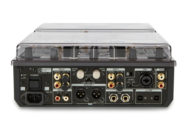 Decksaver cover for Pioneer DJ DJM-S9 mixer, clear protective plastic cover with custom fit and durable design.