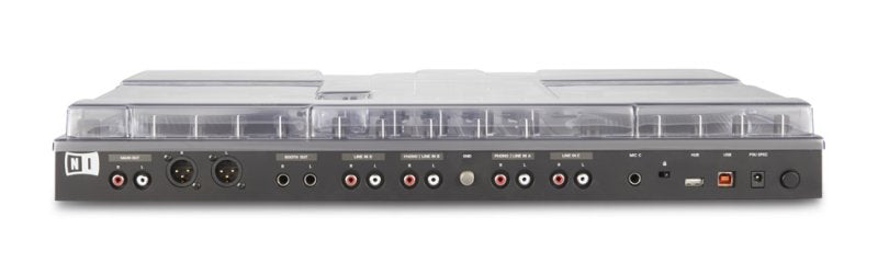 Decksaver Native Instruments Kontrol S4 Mk3 DJ controller cover in black, showing a durable protective case with custom fit for the S4 Mk3