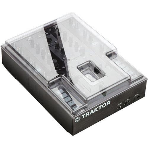 Decksaver Ni Kontrol Z2 smoked and clear DJ mixer cover showing a transparent protective cover over the NI Kontrol Z2 DJ mixer.