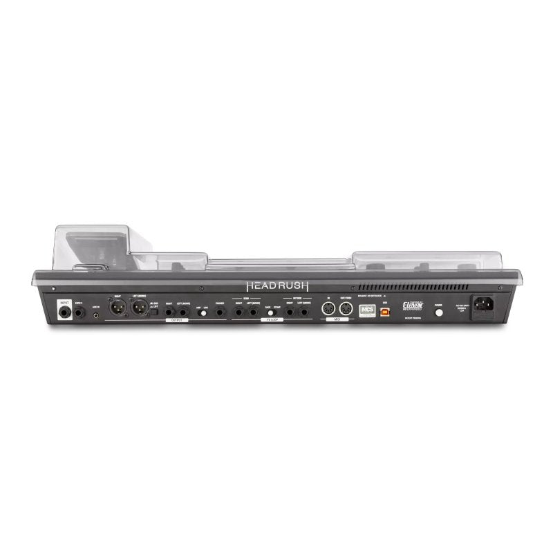 Decksaver cover for Tascam Mixcast 4 producer controller, black protective plastic case with precise cutouts