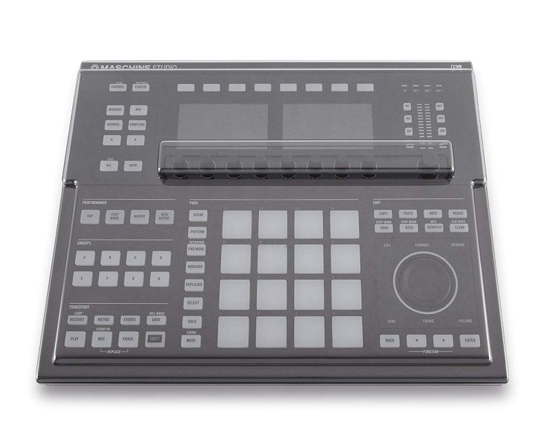 Decksaver LE cover for Native Instruments Maschine Studio producer controller, protective plastic case for studio equipment.