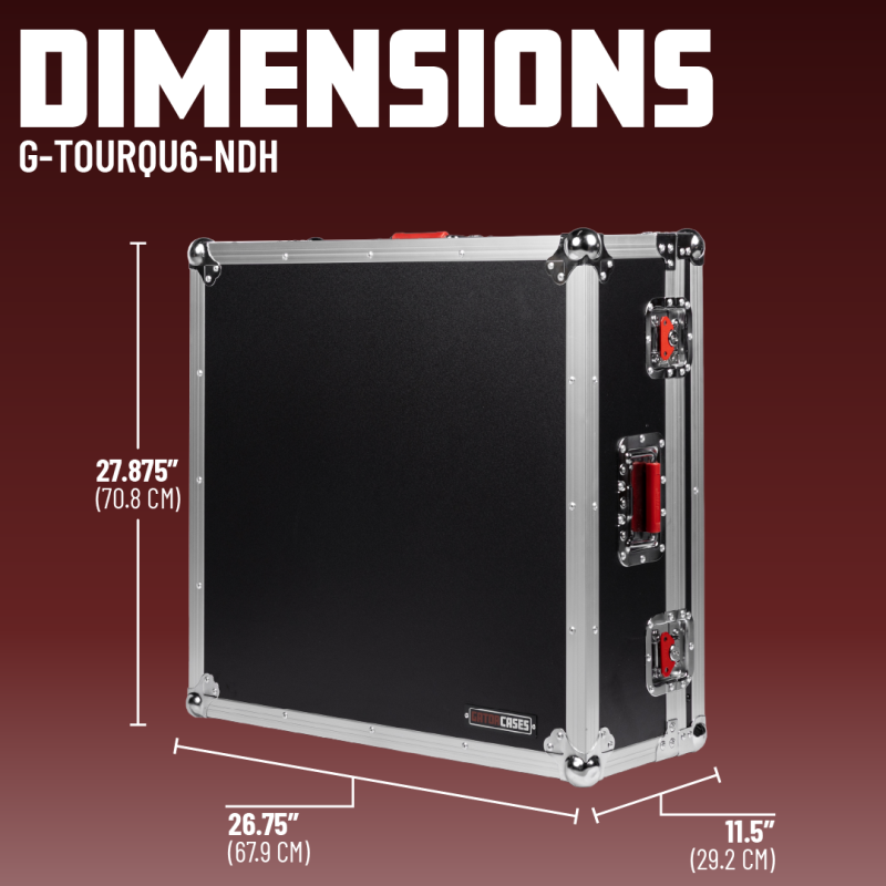 Gator G-TOURQU6-NDH GTOUR Series ATA-Style Road Case for A&H Qu-6 & Qu-6D Dante Mixer
