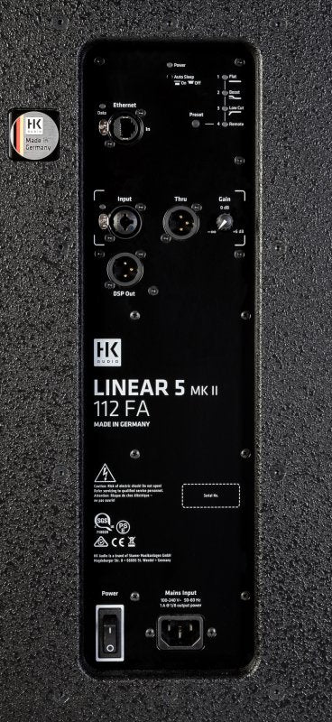 HK Audio LINEAR-5-MK2-112-FA 1200-Watt 12" Full Range Active Speaker