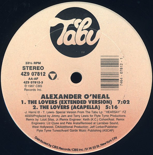 The Lovers (Special 12" Mixes) Alexander O'Neal