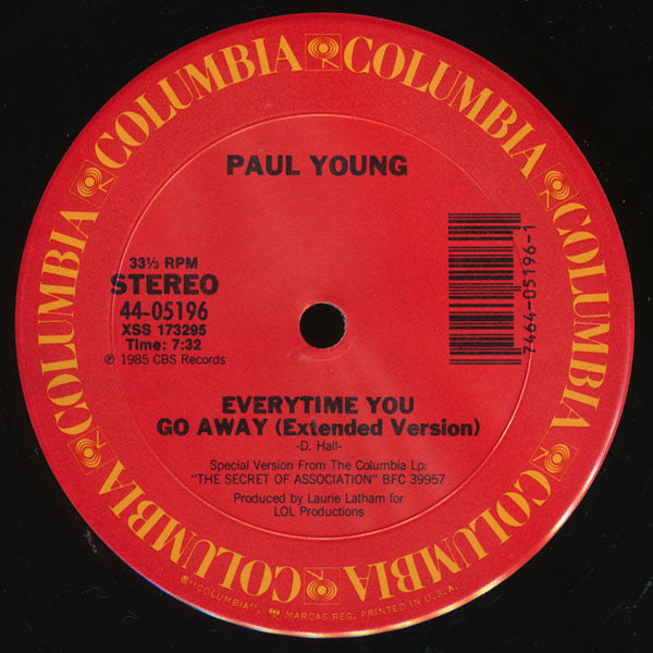 Everytime You Go Away Paul Young