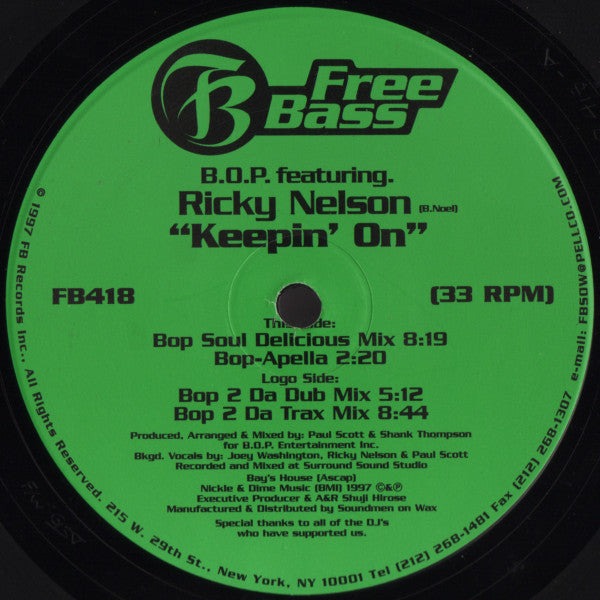 Keepin' On B.O.P.,Ricky Nelson