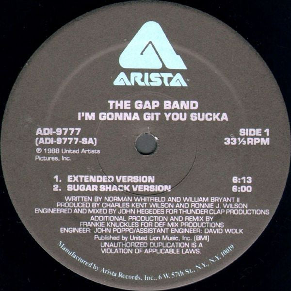 I'm Gonna Git You Sucka The Gap Band