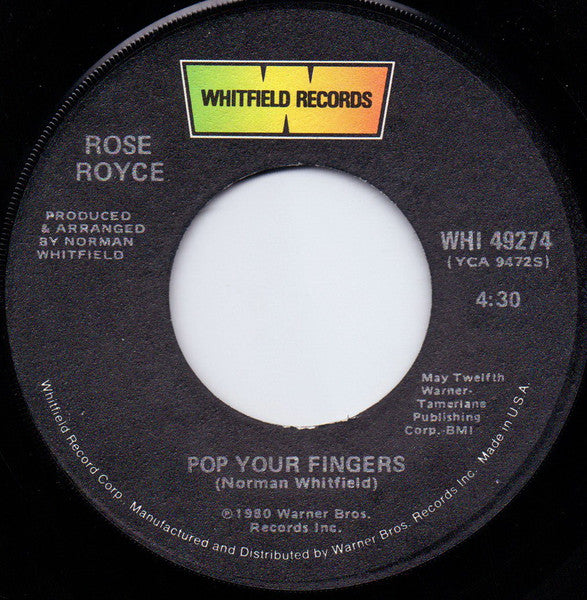 Rose Royce - Pop Your Fingers / I Wonder Where You Are Tonight