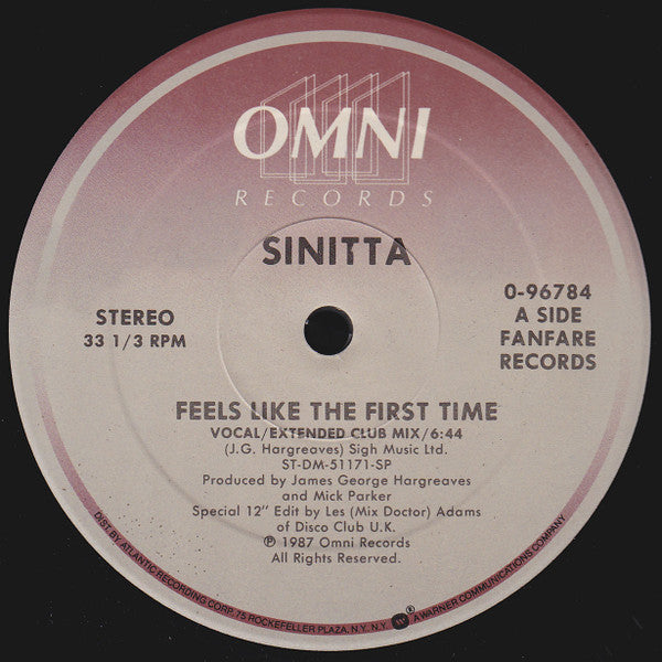 Feels Like The First Time 2 Sinitta