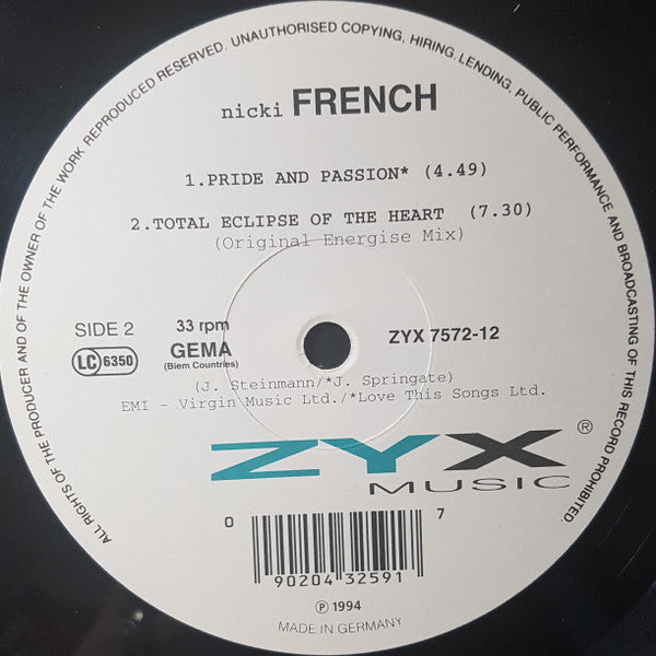 Total Eclipse Of The Heart Nicki French