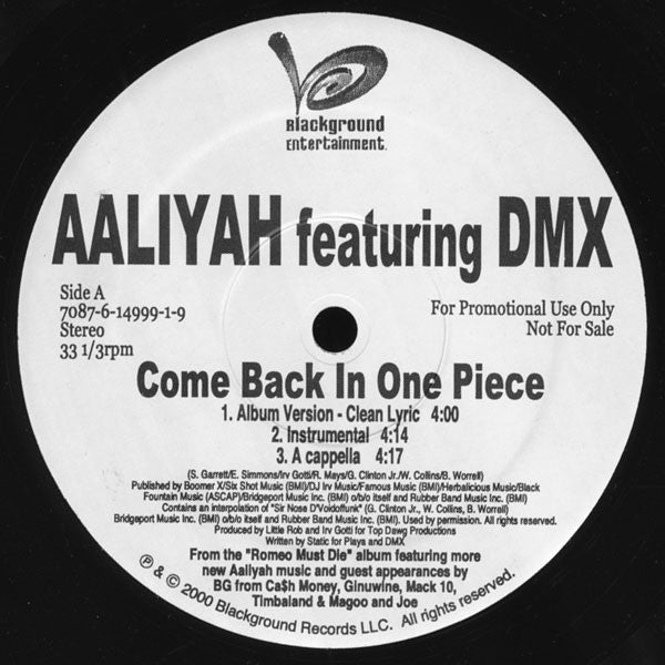 Come Back In One Piece Aaliyah