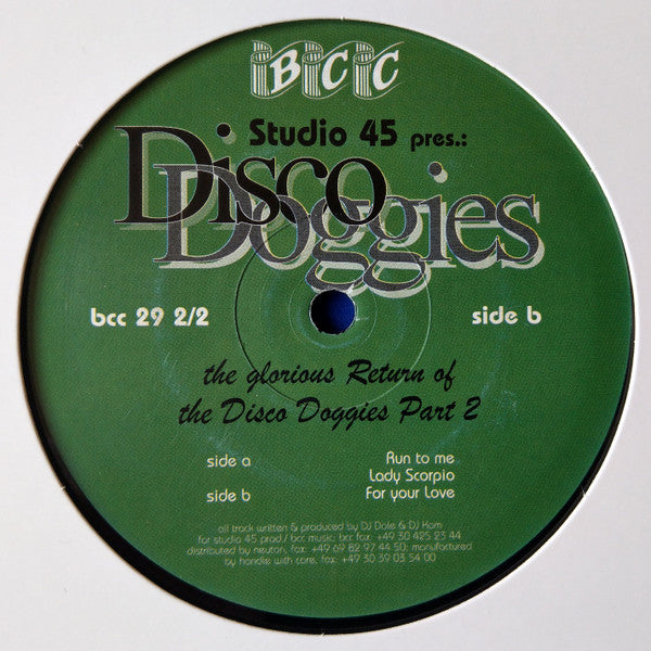 The Glorious Return Of The Disco Doggies Part 2 Studio 45,Disco Doggies