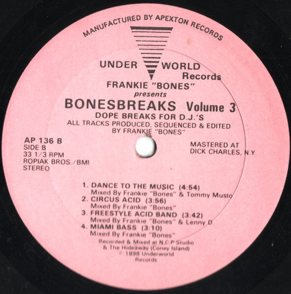 Volume 3 (Dope Breaks For D.J.'s) Frankie Bones,Bonesbreaks