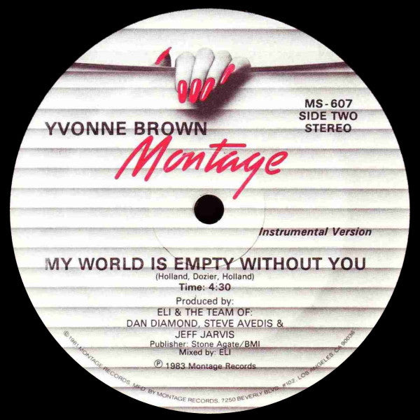 My World Is Empty Without You Yvonne Brown