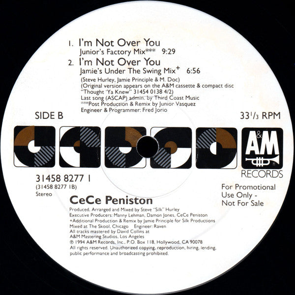 I'm Not Over You Ce Ce Peniston