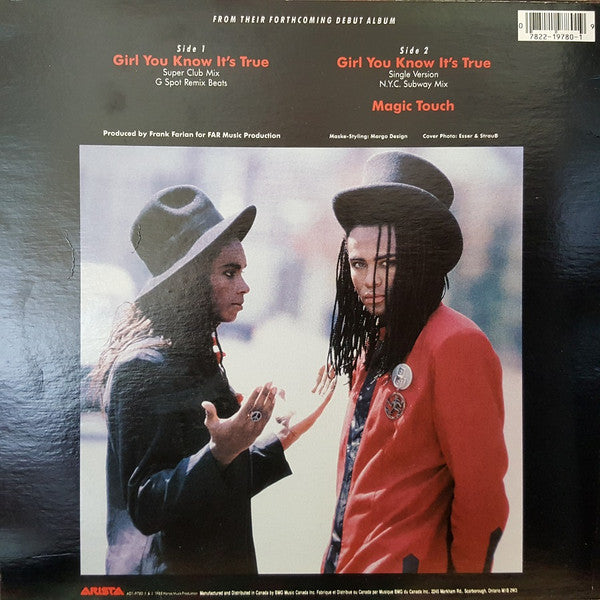 Girl You Know It's True Milli Vanilli