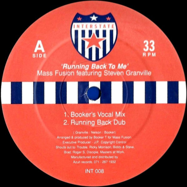 Running Back To Me Mass Fusion,Stephen Granville