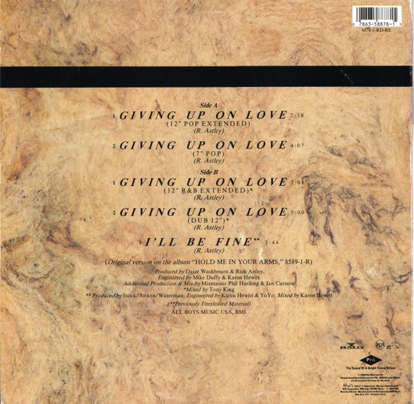 Giving Up On Love Rick Astley