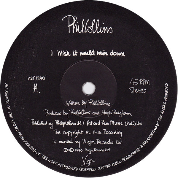 I Wish It Would Rain Down Phil Collins