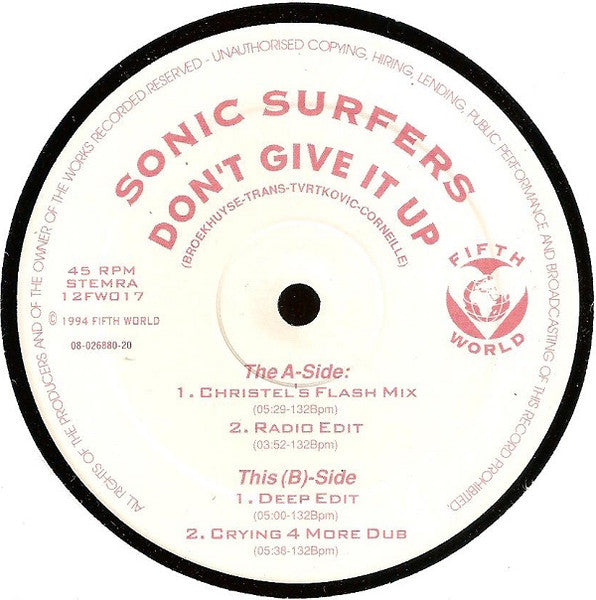 Sonic Surfers - Don't Give It Up