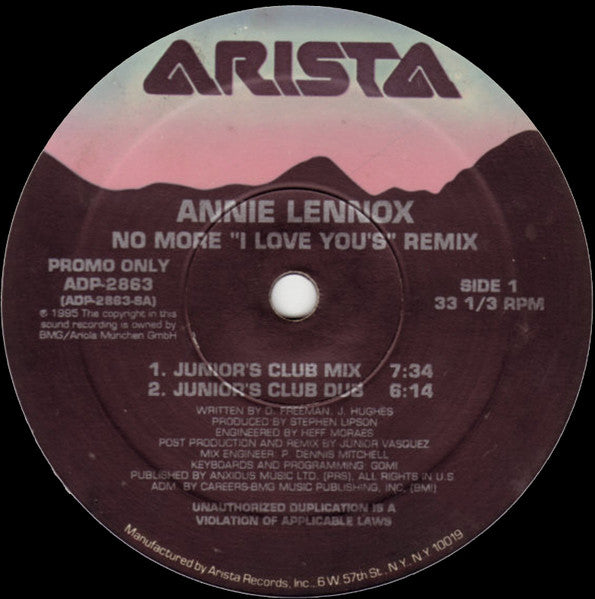 No More "I Love Youʼs" (Remix) Annie Lennox