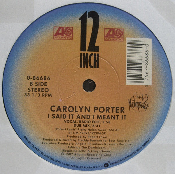 I Said It And I Meant It Carolyn Porter