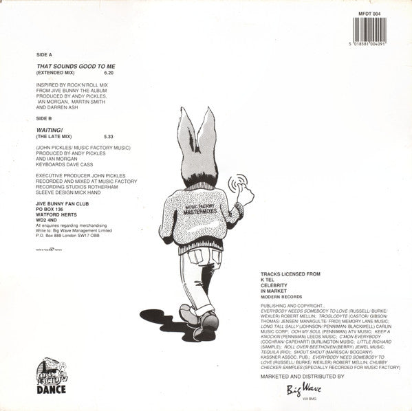 That Sounds Good To Me Jive Bunny And The Mastermixers