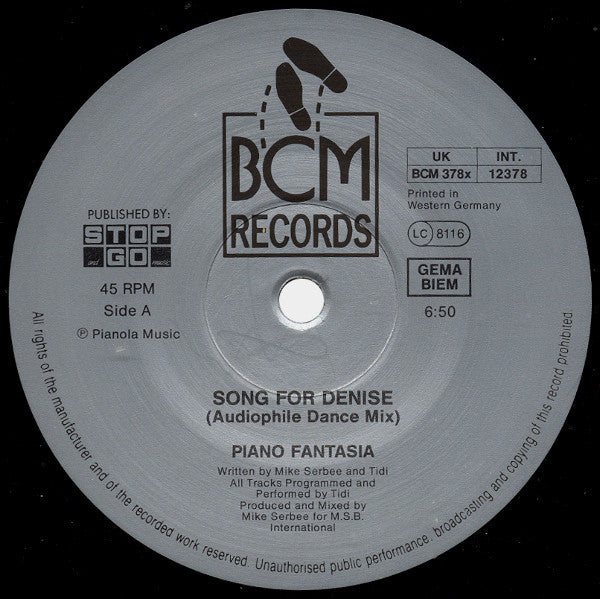 Song For Denise Piano Fantasia