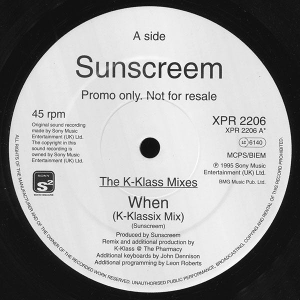The K-Klass Mixes (When) Sunscreem