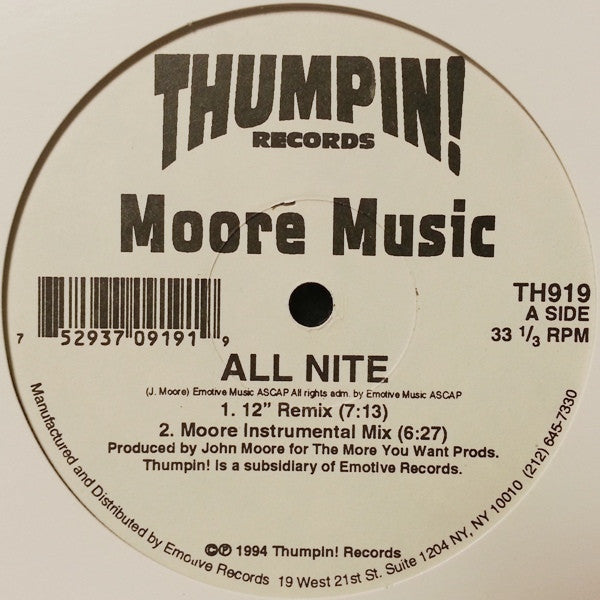 All Nite / Hey (Get Down) Moore Music
