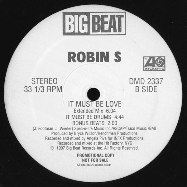 It Must Be Love Robin S.