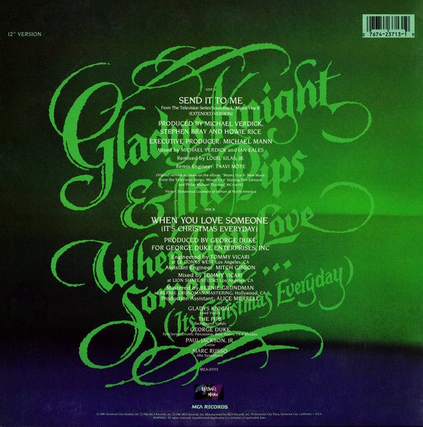 Send It To Me / When You Love Someone (It's Christmas Everyday) Gladys Knight And The Pips