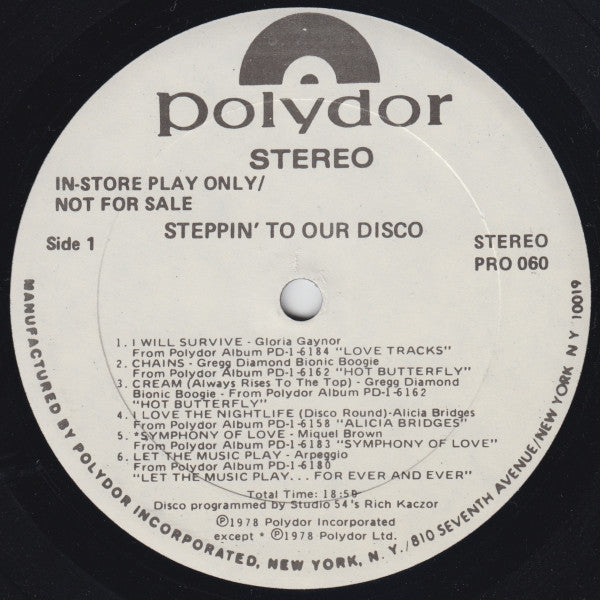 Steppin' To Our Disco Various