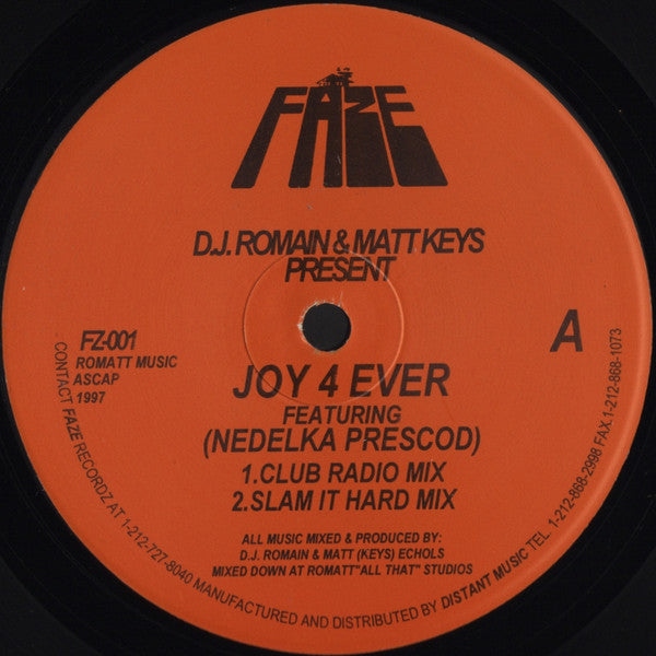 Joy 4 Ever DJ Romain & Matt Keys,Nedelka Prescod