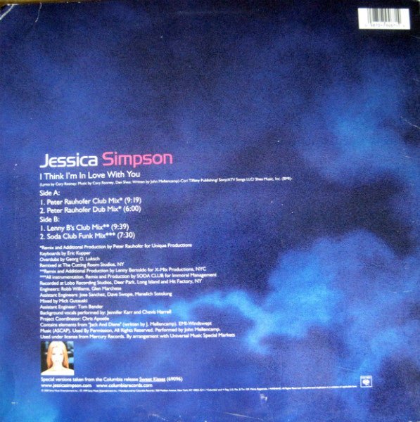 Je crois que je suis amoureux de toi Jessica Simpson