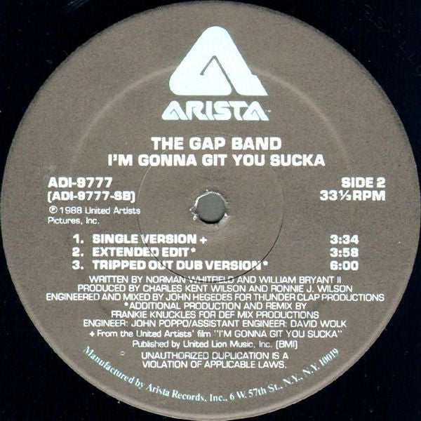 I'm Gonna Git You Sucka The Gap Band