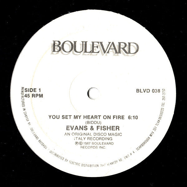 You Set My Heart On Fire Evans & Fisher