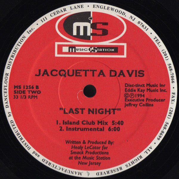 Last Night Jacquetta Davis