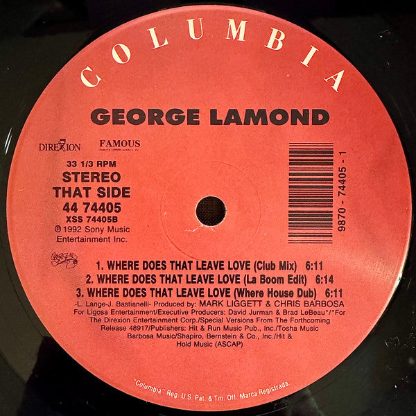 Where Does That Leave Love George LaMond