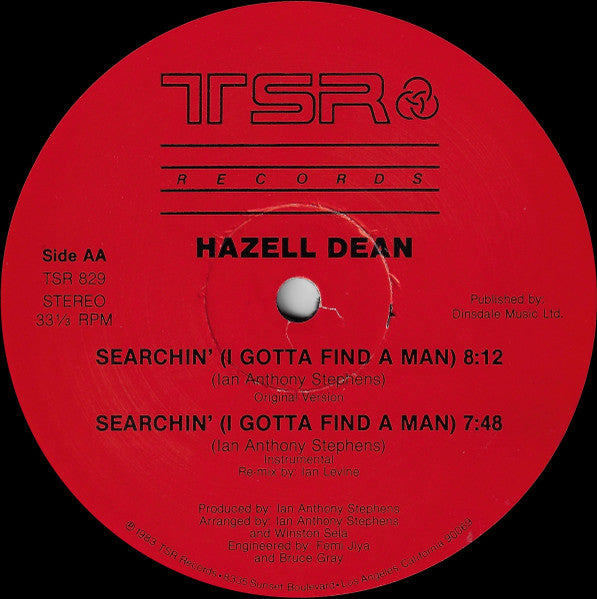 Searchin' (I Gotta Find A Man) (Original & Special Extended Re-Mix Versions) Hazell Dean