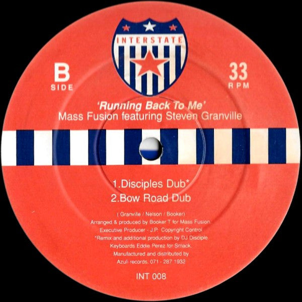 Running Back To Me Mass Fusion,Stephen Granville