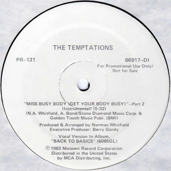 Miss Busy Body (Get Your Body Busy) The Temptations