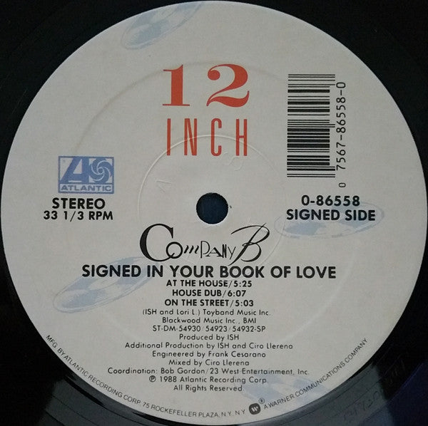 Signed In Your Book Of Love / Sticky Fingers Company B
